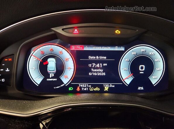 WA1BVAF19MD007439 2021 AUDI Q8 Синий Вид щитка приборов