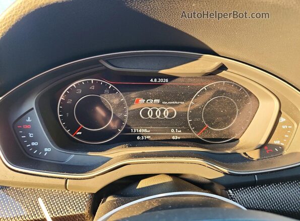 WA1C4AFY0K2007374 2019 AUDI SQ5 Silver Vista del cuadro de instrumentos