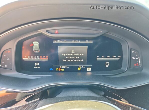 WA1CWAF15LD027882 2020 AUDI SQ8 Серебряный Вид щитка приборов