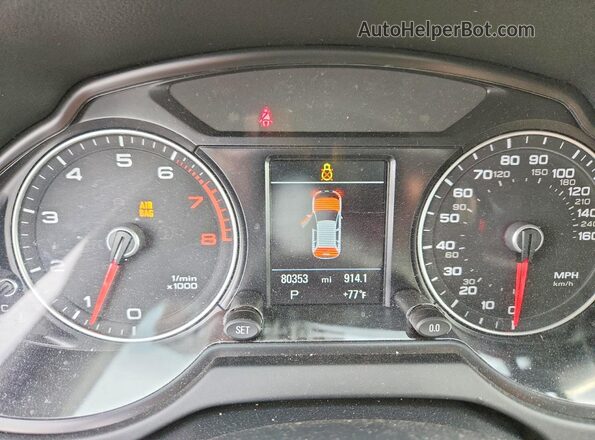 WA1D7AFP1GA064599 2016 AUDI Q5 White Вид щитка приладів