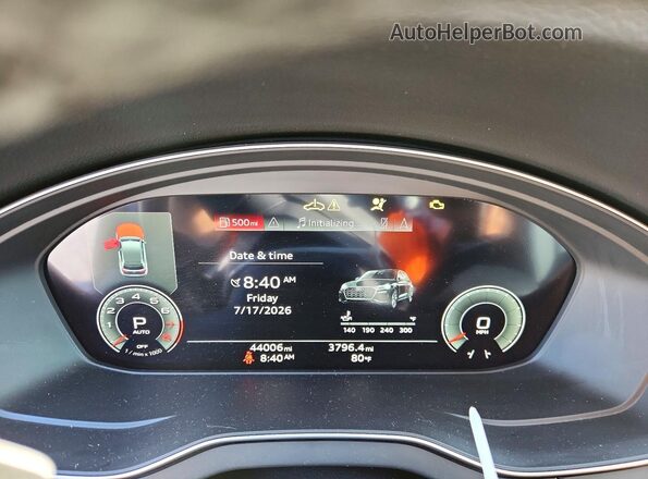 WA1EAAFY2P2018207 2023 AUDI Q5 Черный Вид щитка приборов
