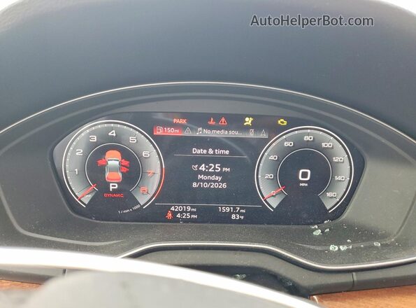WA1EAAFY6P2143243 2023 AUDI Q5 White Instrument cluster view