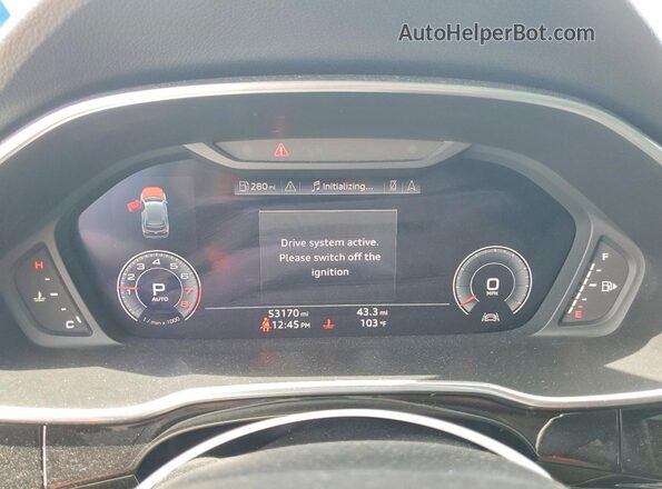 WA1EECF34L1120788 2020 AUDI Q3 Gray Вид щитка приладів