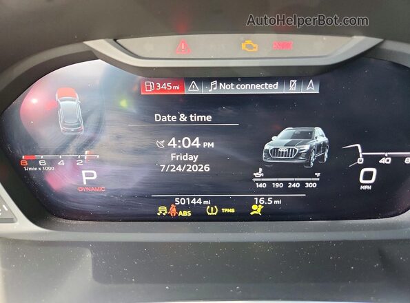 WA1FECF37L1085443 2020 AUDI Q3 Серый Вид щитка приборов