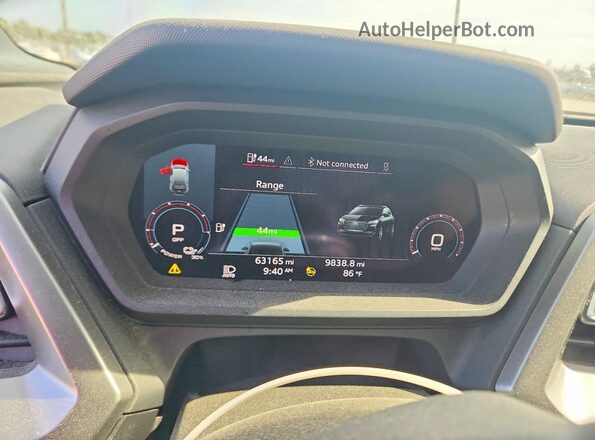 WA1H2BFZ9NP013997 2022 AUDI Q4 White Instrument cluster view