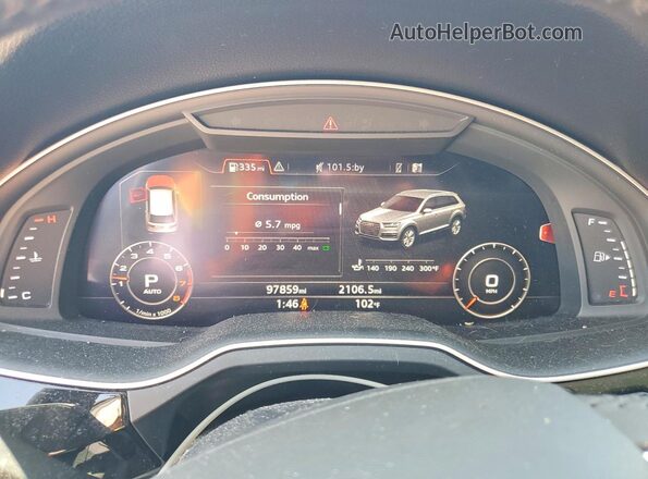WA1LAAF73KD047016 2019 AUDI Q7 Black ხელსაწყოთა პანელის ხედი