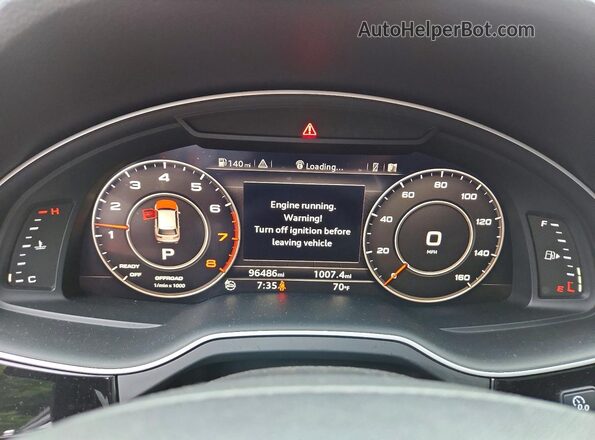 WA1LAAF74HD012901 2017 AUDI Q7 Black Instrument cluster view