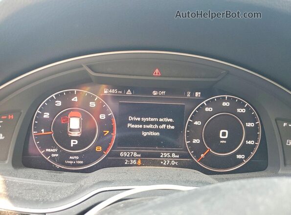 WA1LAAF7XJD043706 2018 AUDI Q7 Black Սարքավորումների վահանակի տեսք