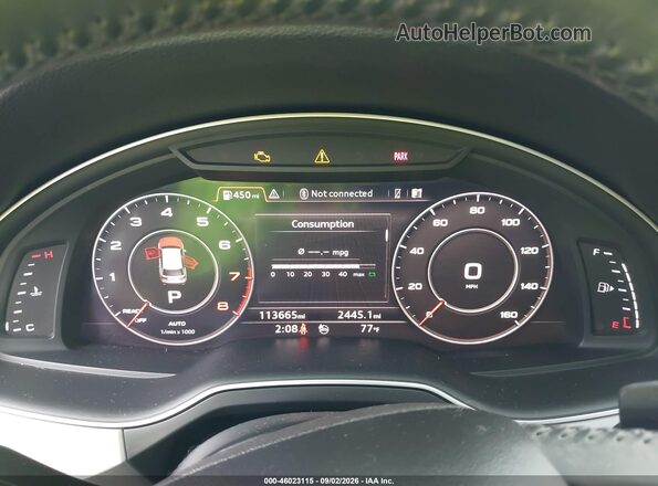 WA1LHAF74JD020076 2018 AUDI Q7 White უკანა სავარძლების ხედი