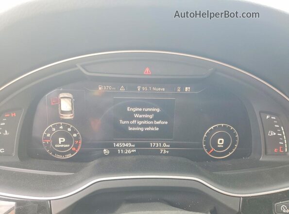 WA1LHAF76HD036824 2017 AUDI Q7 Gray Instrument cluster view
