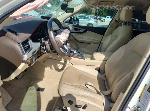 WA1LHAF78KD034337 2019 AUDI Q7 White წინა სალონის ხედი