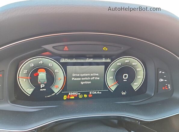 WA1LJAF76MD036501 2021 AUDI Q7 White Вид щитка приладів