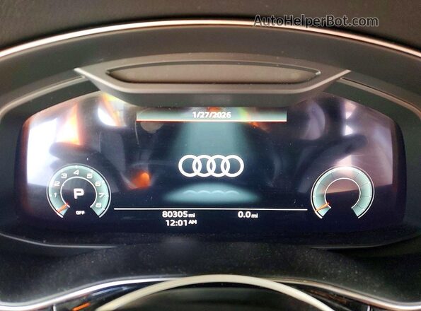 WA1LXAF7XMD014161 2021 AUDI Q7 White Widok zestawu wskaźników