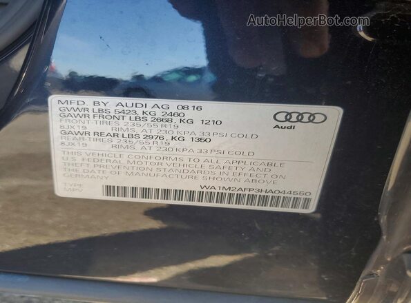 WA1M2AFP3HA044550 2017 AUDI Q5 Black Սալոնի 360 աստիճան տեսք