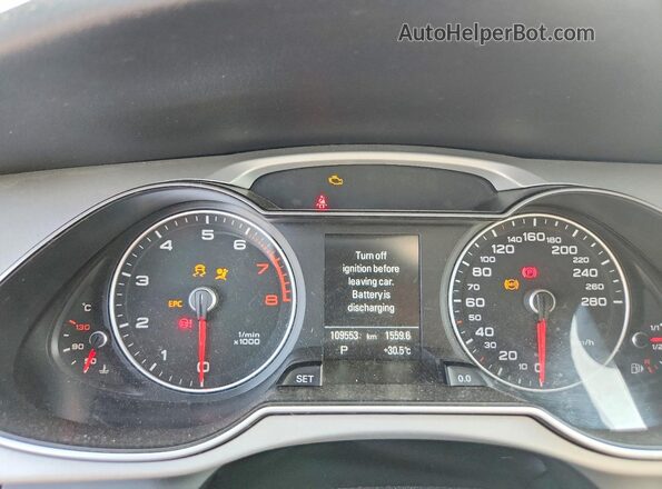 WA1UFAFL6GA014538 2016 AUDI A4 White Instrument cluster view