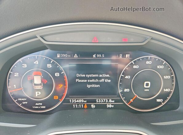 WA1VAAF72JD020140 2018 AUDI Q7 White Widok zestawu wskaźników