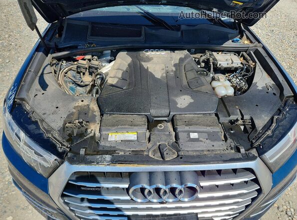 WA1VAAF78JD052378 2018 AUDI Q7 Blue Vista del compartimento del motor
