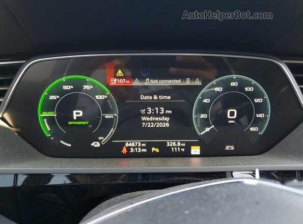 WA1VAAGE4KB020182 2019 AUDI E-TRON Серебряный Вид щитка приборов