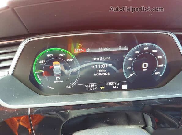 WA1VABGE4KB009821 2019 AUDI E-TRON Красный Вид щитка приборов