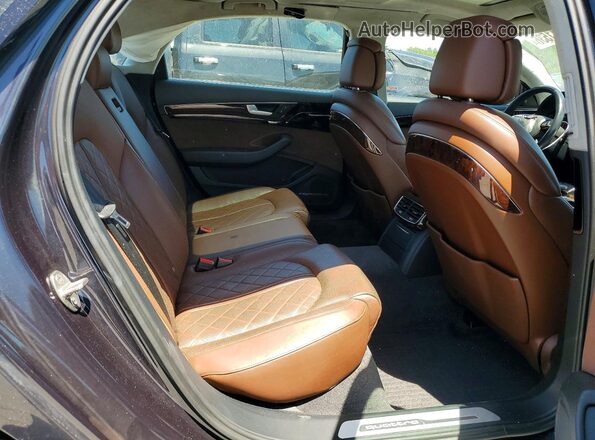 WAU43AFD4HN003780 2017 AUDI A8 Black უკანა სავარძლების ხედი