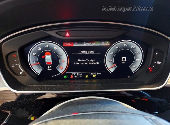 WAU8DAF85KN019138 2019 AUDI A8 Gray Вид щитка приладів