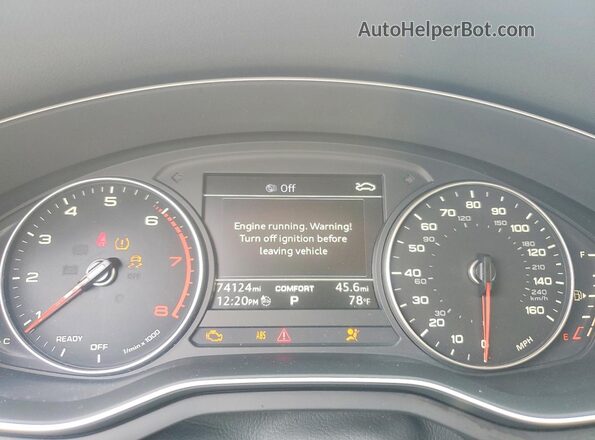 WAUANAF42HN024429 2017 AUDI A4 Серебряный Вид щитка приборов