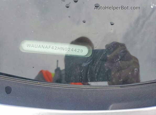 WAUANAF42HN024429 2017 AUDI A4 Серебряный Вид наклейки с VIN-кодом