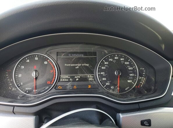 WAUANAF45HN021203 2017 AUDI A4 Blue Vista del cuadro de instrumentos