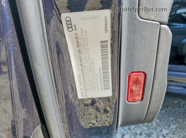 WAUANAF45HN021203 2017 AUDI A4 Blue Vista del compartimento del motor
