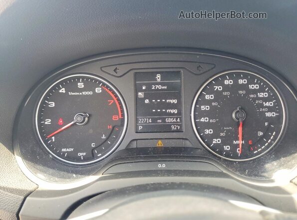 WAUAUGFF9J1009544 2018 AUDI A3 Blue Вид щитка приладів