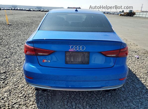 WAUB1GFFXJ1014992 2018 AUDI S3 Blue Вид ззаду