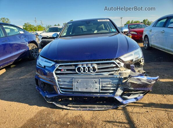WAUB4AF47JA002351 2018 AUDI S4 Blue Вид спереду