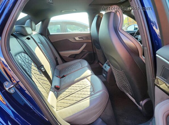 WAUB4AF47JA002351 2018 AUDI S4 Blue Вид задніх сидінь