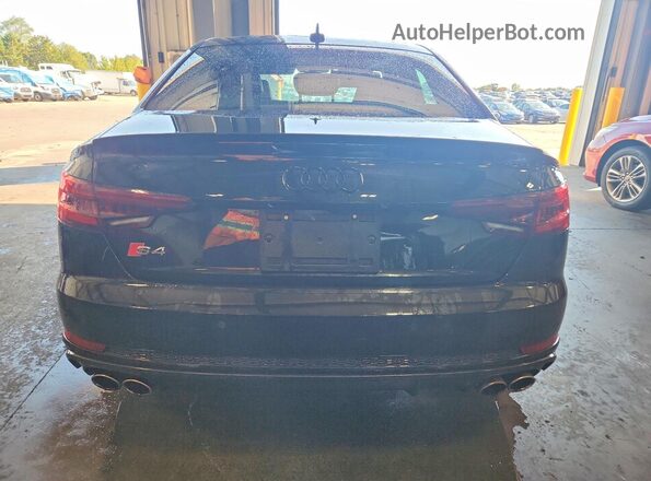 WAUB4AF48JA233890 2018 AUDI S4 Black Вид ззаду