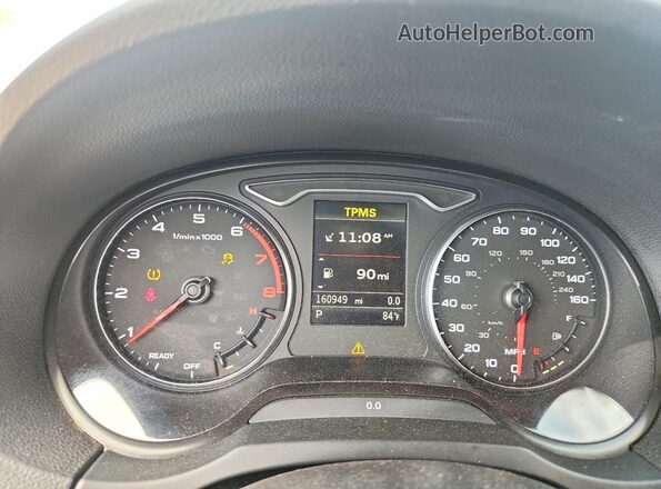 WAUB8GFF2G1025053 2016 AUDI A3 Gray Instrument cluster view