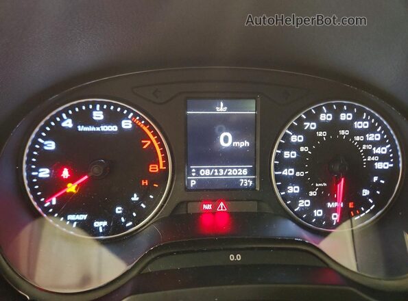 WAUB8GFF8G1052144 2016 AUDI A3 Gray ხელსაწყოთა პანელის ხედი