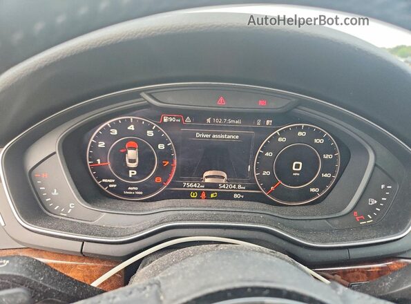 WAUBNCF50KA011072 2019 AUDI A5 Gray Widok zestawu wskaźników