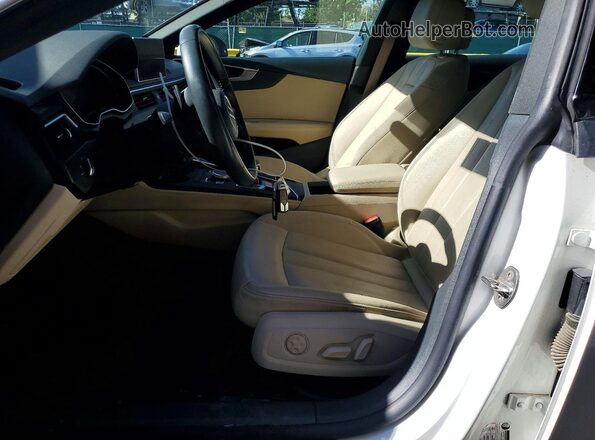 WAUBNCF54KA045323 2019 AUDI A5 White Widok wnętrza z przodu