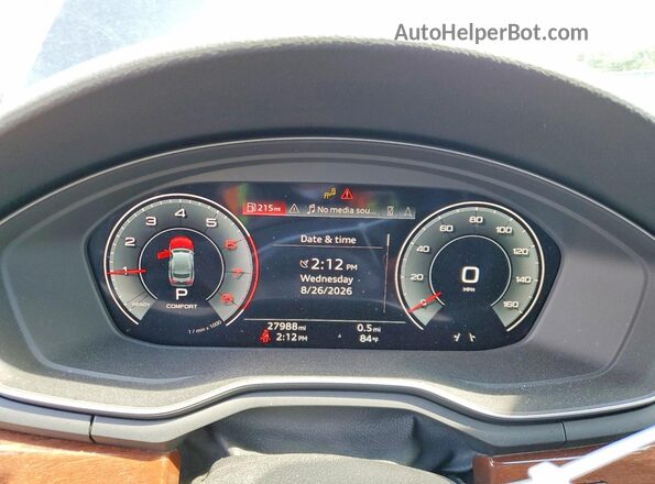 WAUCBCF50PA054556 2023 AUDI A5 Gray Widok zestawu wskaźników