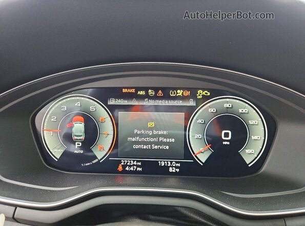 WAUCBCF59NA026588 2022 AUDI A5 White Вид щитка приладів