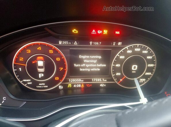 WAUDNAF49HN049440 2017 AUDI A4 Black ხელსაწყოთა პანელის ხედი