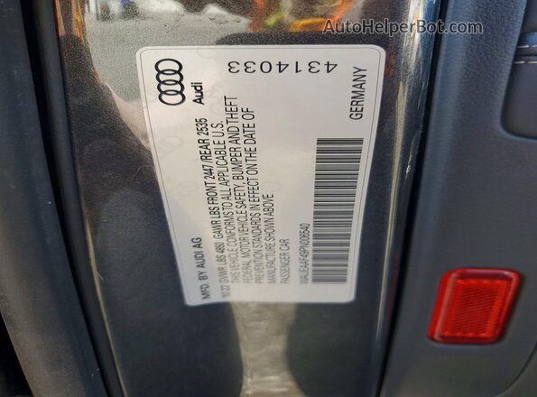 WAUEAAF49PN006540 2023 AUDI A4 Серый Вид подкапотного пространства
