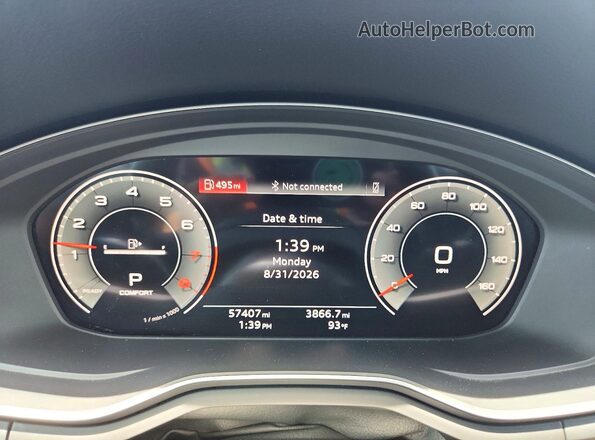 WAUEAAF4XRN008932 2024 AUDI A4 Black ხელსაწყოთა პანელის ხედი