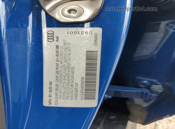 WAUEJBFW4R7003768 2024 AUDI E-TRON Blue Շարժիչի բաժամունքի տեսք