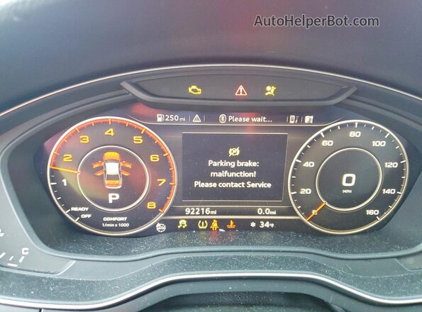 WAUENAF40HN037536 2017 AUDI A4 Красный Вид щитка приборов