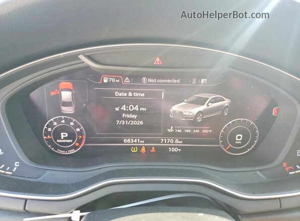 WAUENAF41KN016816 2019 AUDI A4 Black Սարքավորումների վահանակի տեսք