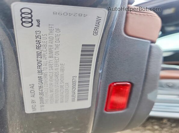 WAUENAF42KN005713 2019 AUDI A4 Gray Вид підкапотного простору