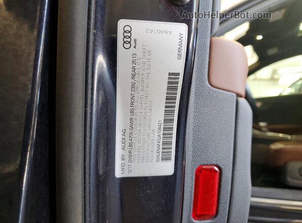WAUENAF43JA108421 2018 AUDI A4 Blue Շարժիչի բաժամունքի տեսք