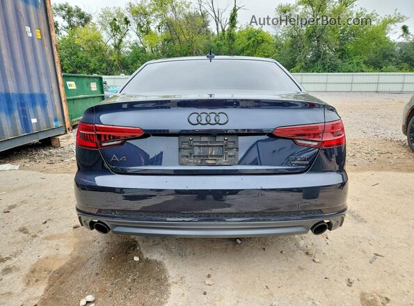 WAUENAF48JA040259 2018 AUDI A4 Blue უკანა ხედი