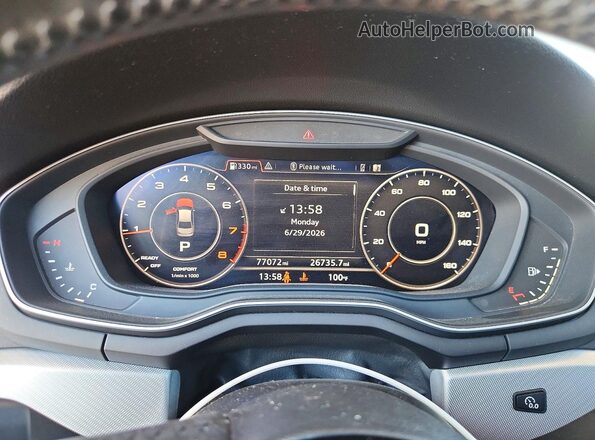 WAUENAF49HA172053 2017 AUDI A4 White Вид щитка приладів
